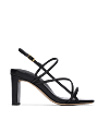Godwit Black Leather High Heels