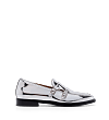 Owl Silver Patent Leather Monks