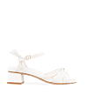 Sunangel White Leather Low Heels