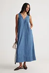 Natalie Denim Maxi Dress