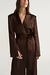 Sadie Satin Wrap Blazer
