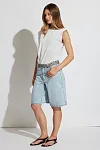 Ella Shoulder Pad Ruched Tank