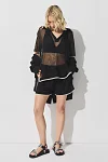 D-Luxe Square Knit Polo Top