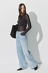 D-Luxe Monogram Mesh Top