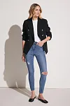 Evie Distressed High Rise Jean