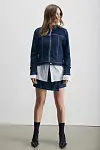 Paisley Denim Wrap Skort