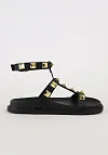 Wrap T-Bar Studded Sandal