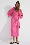Simona Jacquard Wrap Dress