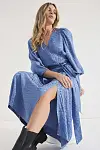 Simona Jacquard Wrap Dress