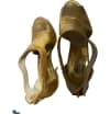 Gold Peep Toe Heels