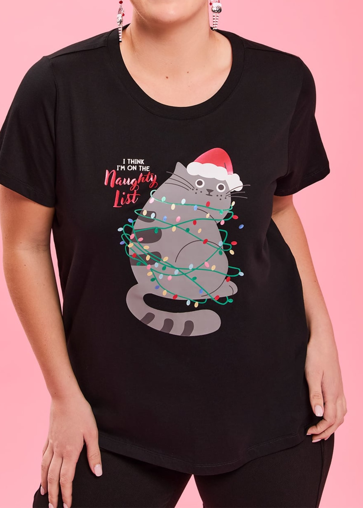 Cotton Cat Xmas T-shirt