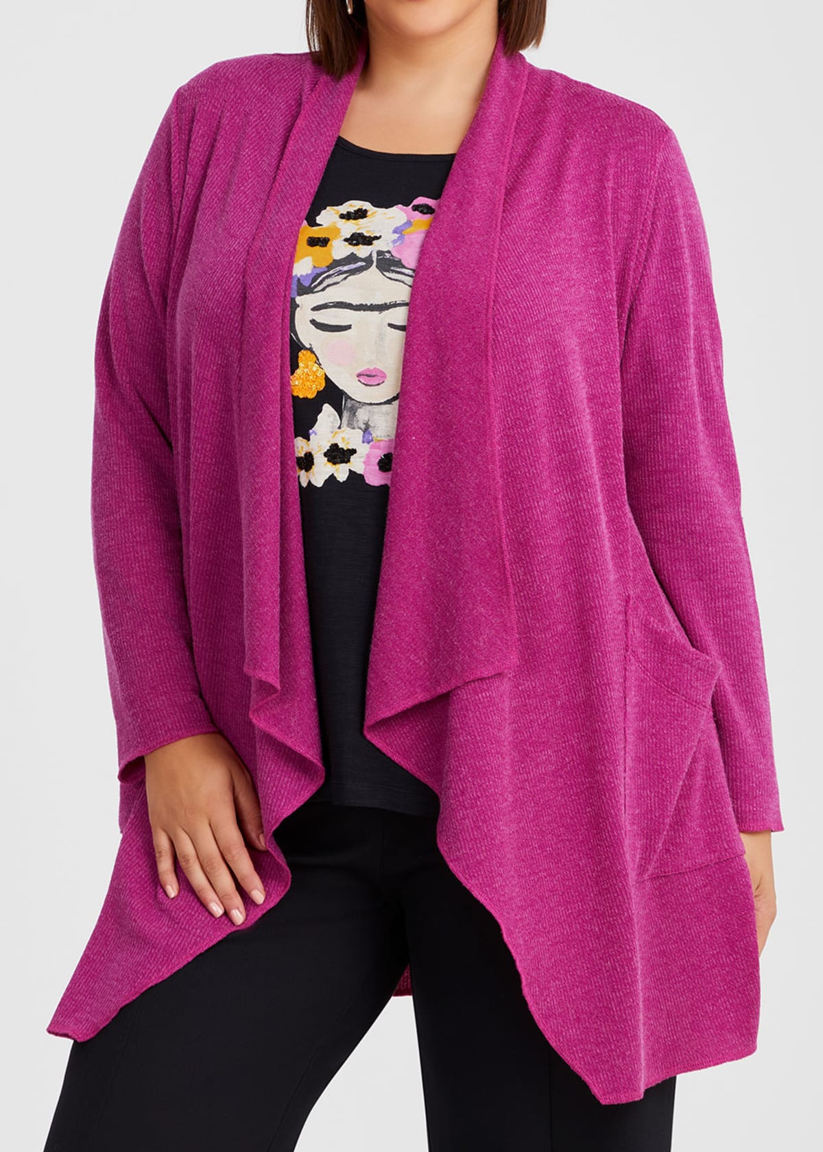 Drape Front Holly Cardigan — photo 1 of 1