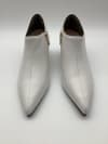 Habia White Leather Heeled Boots
