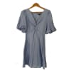 Twist Front Puff Sleeve Dress