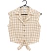 Gingham Tie Front Top