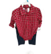 Plaid Shirt and Jeans Set