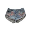 Paint Splatter Denim Shorts