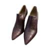 Allie Bordo Croc Heeled Booties — photo 1 of 1