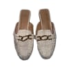 Tweed Chain Mules