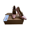 Monogram Print Pumps