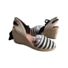 Striped Espadrille Wedges