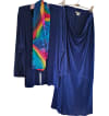 Cowl Neck Zip Jacket and Skirt Set