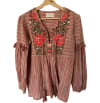 Embroidered Striped Blouse