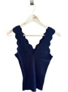 Scalloped Ribbed Tank Top