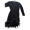 Feather Trim Dress