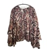 Snakeskin Ruffle Top