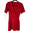 Faux Suede Wrap Dress