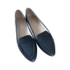 Black Textured Flats