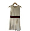 Pleated Striped Dress