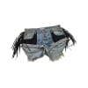 Fringe Denim Shorts