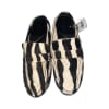 Zebra Fur Print Mules