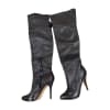 Over-the-knee Boots Black Leather