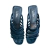 Strappy Suede Heeled Mules
