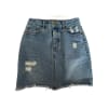 Distressed Denim Skirt
