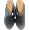 Leather Block Heel Mules