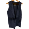 Navy Wool Long Vest
