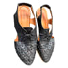 Leather Woven Slingback Flats