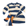Striped Tie Front Tee