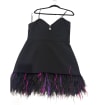 Feather Trim Dress