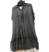 Sheer Striped Tiered Swing Dress with cotton slip