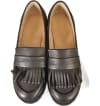 Black Fringed Loafers