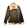 Faux Shearling Biker Jacket