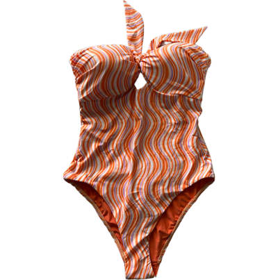 Wavy One Piece Swimsuit
