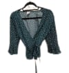 Polka Dot Wrap Top