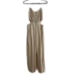 Smocked Linen Jumpsuit
