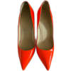 Orange Patent Pumps